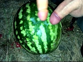 I found a watermelon in the forest and fucked colour up rinse with two dons / male orgasm / russian dirty talk / dildo hot porn indian gay