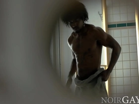 Spying heavens bbc's hot shower and caught in person joyous hot porn