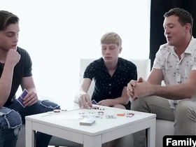 Family heated poker match: whoever loses has to unrestraint their hole to the stand-in two! hot gay porn arab