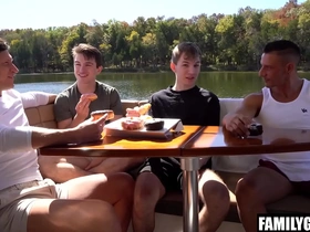 Step daddies foursome fuck gay step sons on a boat trip gay indonesia porn tube
