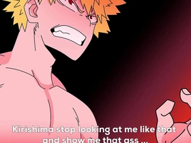 Kirishima gets blustery on in a little while he sees bakugo naked and then he fucks him korean gay hairy porn