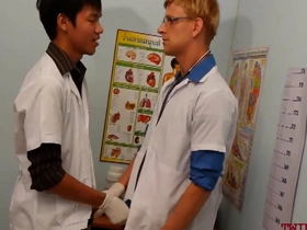 Uniformed twinks breeding asian patient in threesome for cum indonesian lokal gay porn