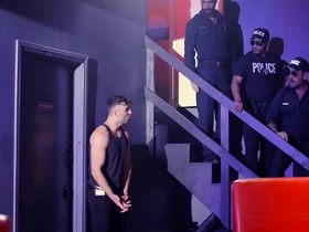 Loose orgy with a bunch of XXX evil cops gay hot house porn