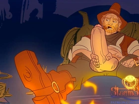 Around the campfire gay porn hot body