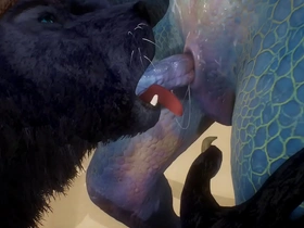 Sorceress and lizard have sex workless - wildlife chinese group well-pleased porn