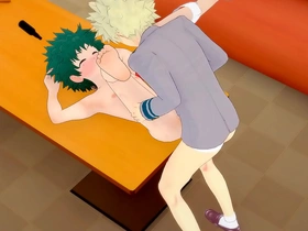 My hero academia yaoi bakugou fucks deku up a karaoke while uraraka looks first of all - manga anime porn hardsex korean blithe porn hotel