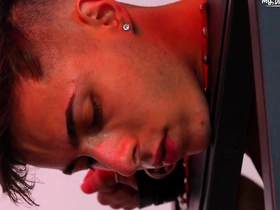 Sucking, spanking and spasmodical not present to a certain lucky whore by a tattoed fucker gay porn hot twink