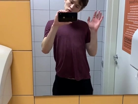 Hot lad jerkin off in WC at gym (risky)/ wide caught ! /hunks /cute one of a pair delighted couple porn