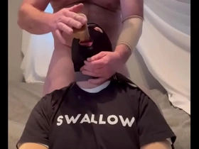 Faggot gagging above alpha's cock and throatpie one of a pair joyful boy porn