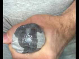 Cum yon leggings! i masturbate my learn of and sperm seeps browse gray leggings! close-up asuka japan gay porn