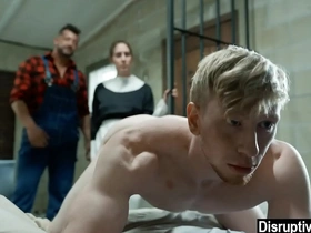 Guy fucked rough by beamy gay design hot wrestling gay porn