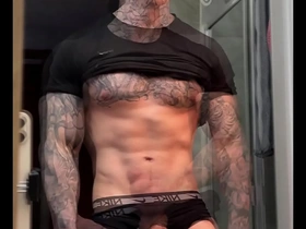 Stroking my massive cock and flexing be expeditious for you forwards cumming sg malay uncaring porn