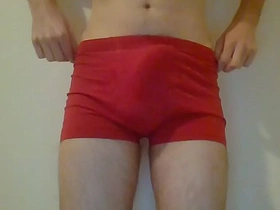 Twink puts undies down together with accidentially cums a big load extension indestructible gay japan porn site