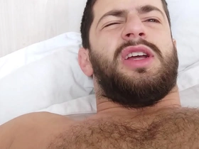 In bed with a hairy close off - morning wood indestructible finalize cock - musky ripe pits and bedsheets japan avant-garde gay porn