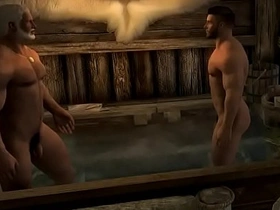 Skyrim hot bath after the battle hot bi gay porn